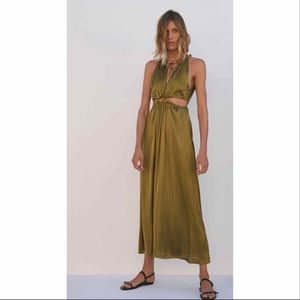 Satin Effect Cut-Out Dress